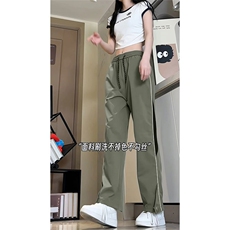 wassuphappy美式拼接冲锋裤子男士春秋季防水夏款薄款直筒阔腿裤，男装休闲裤，电商A178