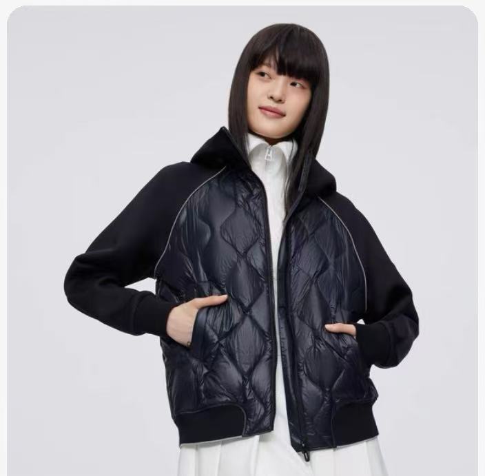 2025年秋季拉链长袖立领短款羽绒服时尚百搭,女装羽绒服,禾雯电商供货