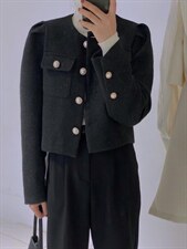 羊毛小香外套，其它，驿谷