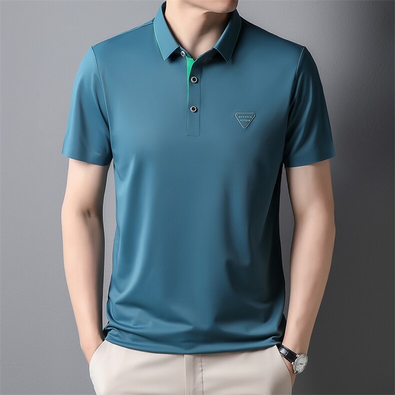 夏季男士高品质POLO衫2023新款休闲商务短袖T恤翻领纯色上衣P58,男装Polo衫,星座1105-3