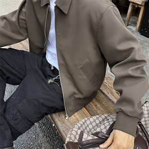 秋季2025老钱风抖音纯色休闲立领夹克店主风A236-82529-P130图片