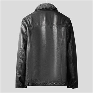 X2022皮衣男头层牛皮白鸭绒羽绒服可脱卸水貂毛领皮夹克P790,男装皮衣,电商B360