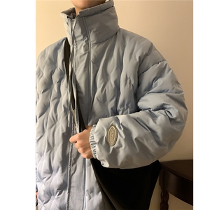 定制面料棉衣男港风半高领棉服男外套男8707P125控168图片