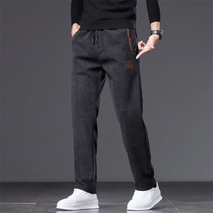 2026春季男士直筒休闲裤宽松男装长裤松紧腰带拉链装饰裤子8033图片