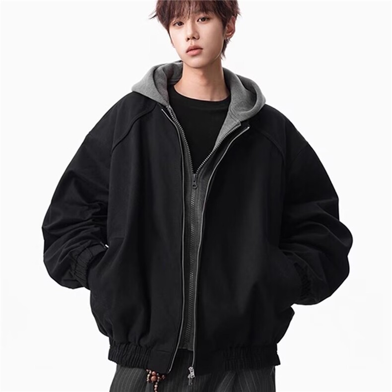 1506/QX2000/P69纯色解构羊羔绒夹克图片