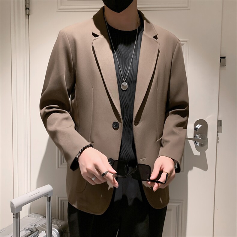 小伙风~2026秋季新款大口袋四色休闲西装外套K350/P105,男装西服套装,电商B331