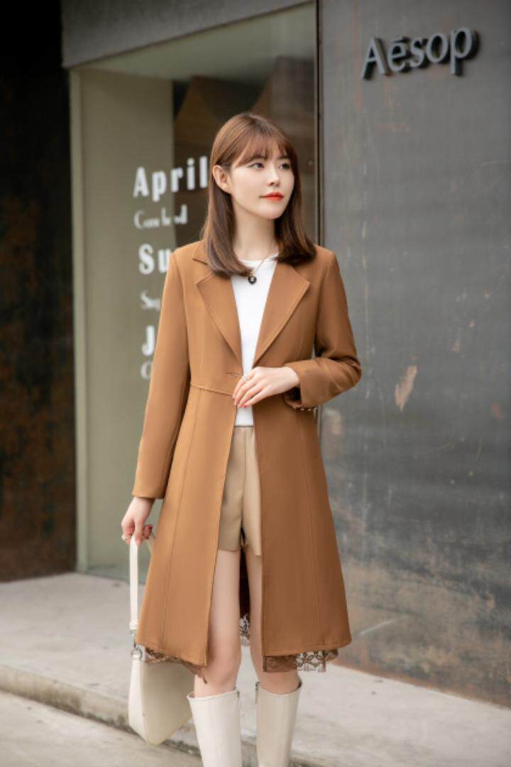 蕾丝拼接大衣，其它，裳之恋语