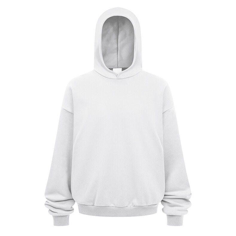 跨境版无帽绳二开秋冬重磅曼巴棉美式宽松纯色连帽卫衣外套DWS66，男装卫衣，电商A486-1