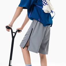 XZ602-DK8096-P40高品质拉链可打开男士速干冰丝短裤学生五分裤，男装牛仔裤，星座602