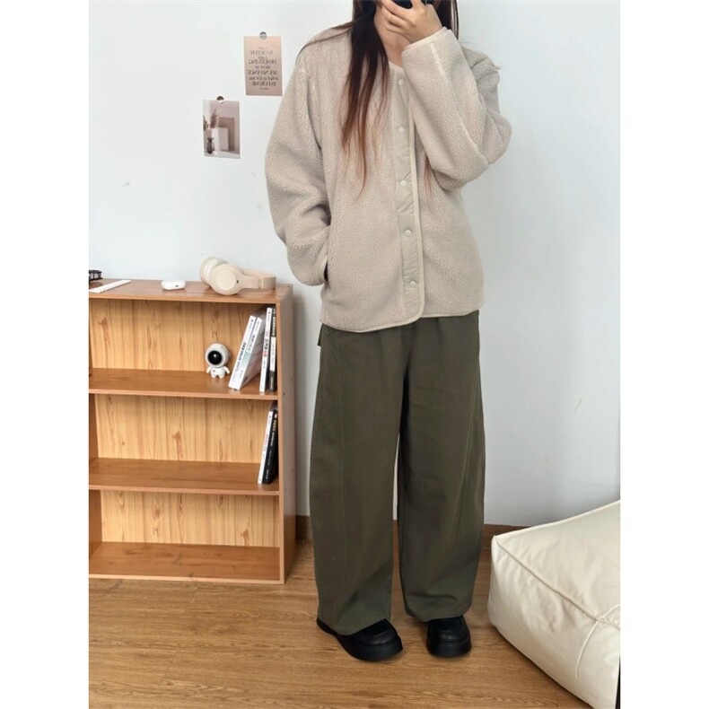 无领摇粒绒外套GS03-P85成分100聚酯纤维,女装短外套,星座1302