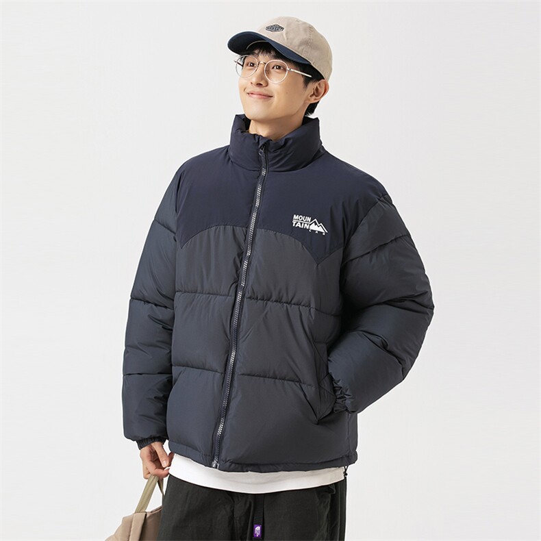 2026冬季新款男日系潮牌拼色宽松休闲棉服加厚外套MY362-F138图片