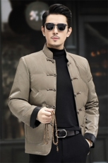 深度备货中年唐装90绒羽绒服男士新中式唐装风羽绒服外套，男装羽绒服，钱塘723