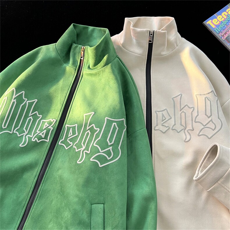 TP35现货鹿皮绒印花美式外套25秋季美拉德穿搭男女夹克A170-W317,男装夹克,电商A170