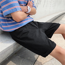 K939/P25现货夏季港风男士宽松五分裤子韩版沙滩纯色休闲大码短裤，男装休闲裤，电商A141