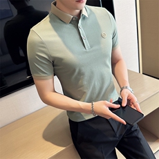 抖音！！现货主推夏季短袖翻领Polo衫5色大码半袖T066-特P40，男装T恤，电商D342