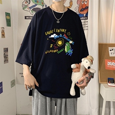 Q11219-P30春夏季七分袖t恤男大码五分袖男短袖中袖，男装T恤，电商A040