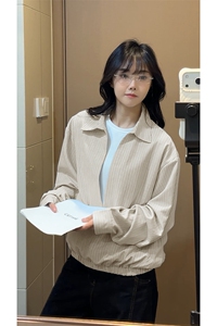 韩系假两件条纹衬衫氛围感休闲时髦个性时尚上衣HY921TP48控88图片