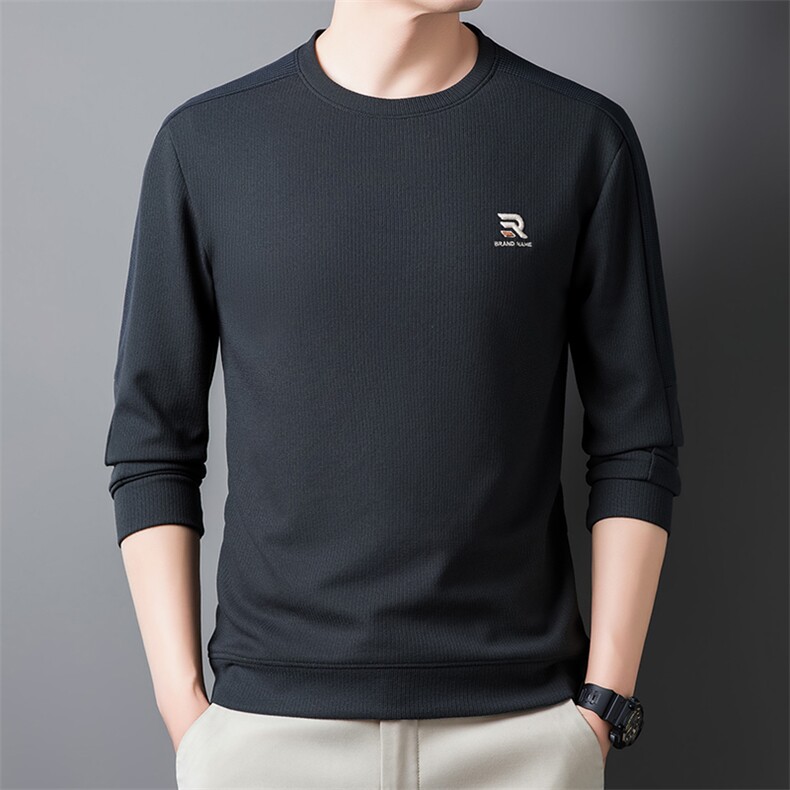 2026春季主推高品质男长袖圆领T恤中年时尚休闲上衣QP7605-P65,男装T恤,星座1105-3