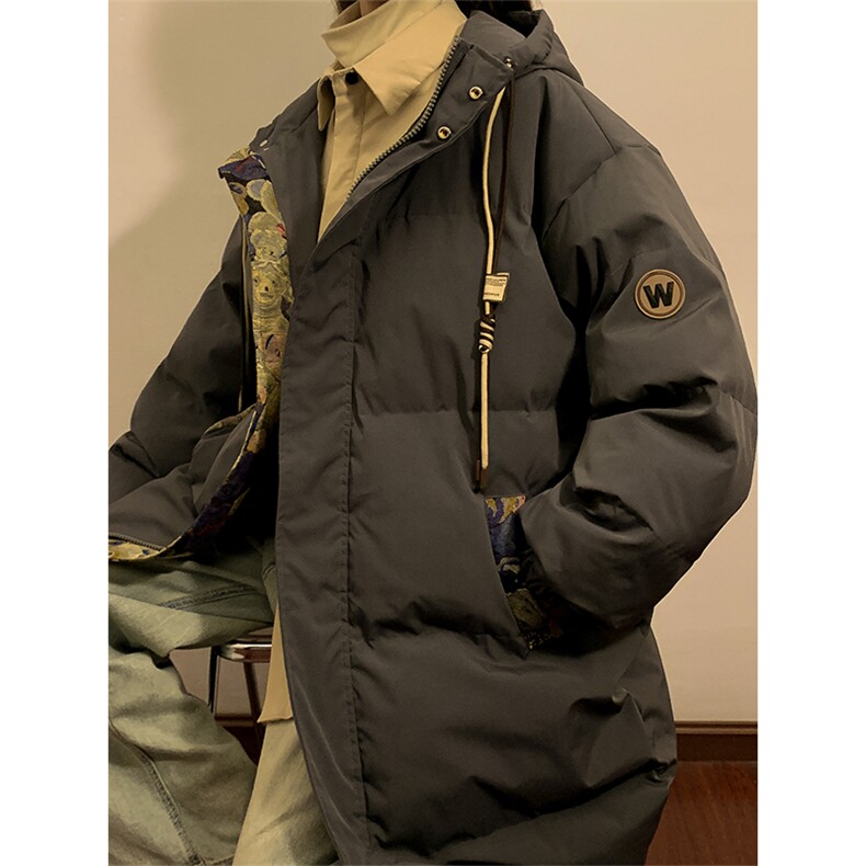 冬季新款韩版中长宽宽松大码加厚棉衣外套XZ102B-1-M6652P145,男装棉衣,星座102B-1