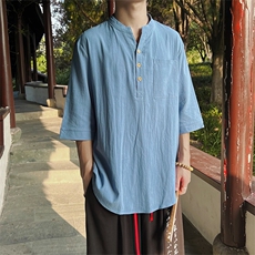 现货风纯色李玲元原木色短袖衬衫团体服班服MT2301-P45控78，男装T恤，电商A021