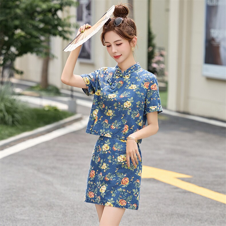 现货牛仔套装女2025夏季新款高级感穿搭套装裤,女装套装/套裙,韩宇舍