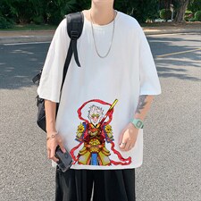 DX17203-P20纯棉短袖t恤男大码半袖打底衫宽松体恤衫港风，男装T恤，电商A040