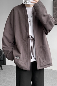 8XL-M 特大码夹克男新中式道袍双面穿风夹克外套男JK1308P118图片