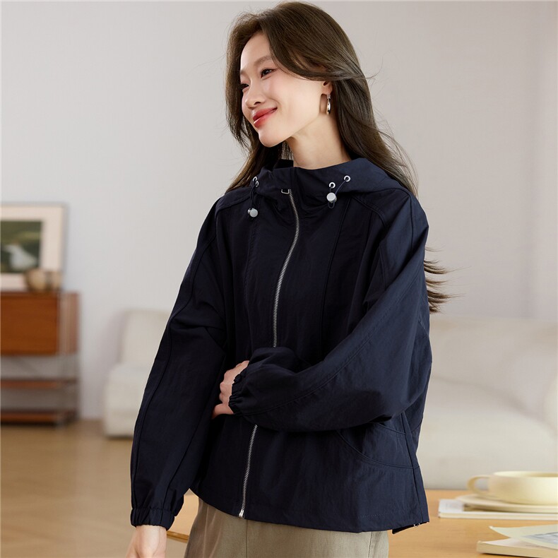 2025年冬季时尚潮流中长款休闲加绒加厚派克服，女装派克服，独衣靓