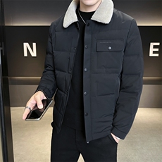 标50绒冬季新款羽绒服男翻领加厚保暖外套潮A329-YR2503-P175，男装羽绒服，电商A329