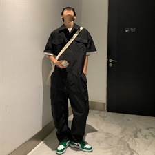 【2025春夏】港风日系复古连体裤工装男连体衣女送皮带腰包，男装工装外套，星座112A