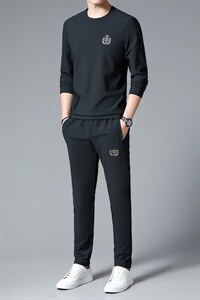 SXL9632秋季2023年新款男士长袖长裤修身休闲时尚卫衣套装P155图片