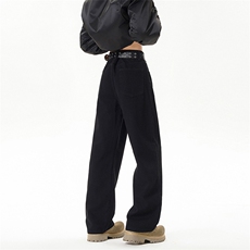 B221美式ins高街暗黑重工艺宽松直筒牛仔裤LK24425-特P38控68，男装牛仔裤，电商B221