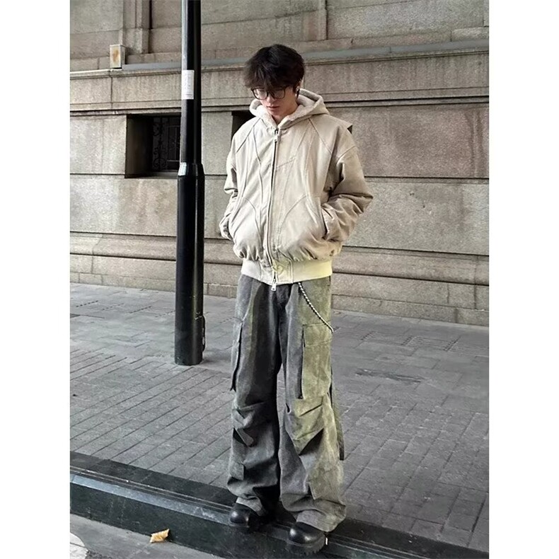 男时尚休闲短款夹克冬季新款宽松百搭纯色外套JM66-P105,男装夹克,星座208-5