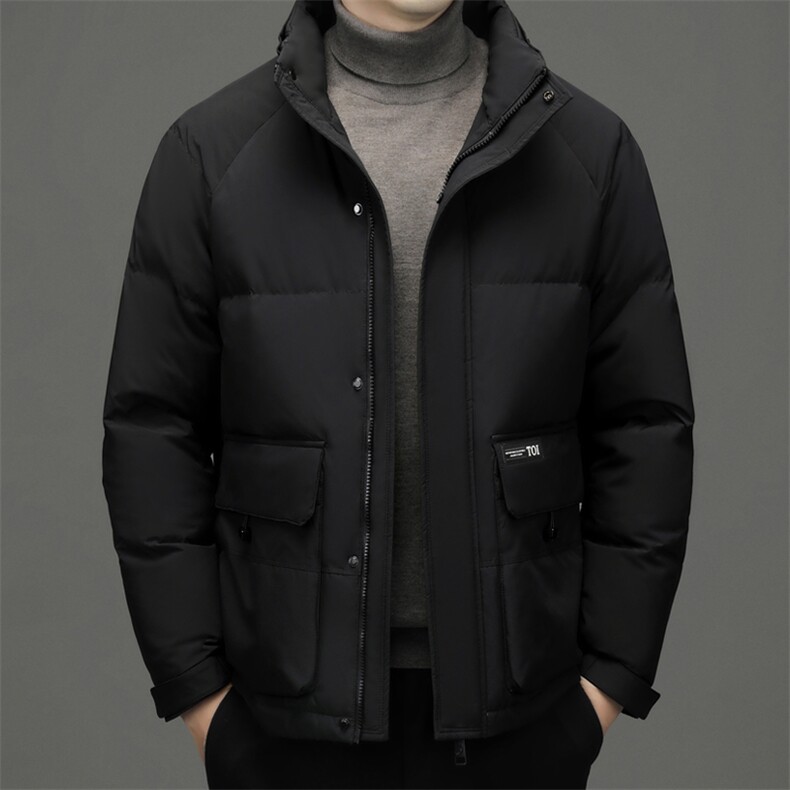 新款男士羽绒服加厚保暖立领外套中年商务休闲冬季男装爸爸冬装,男装羽绒服,电商B212（原钱塘6029）