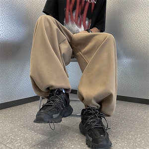 休闲裤男夏季薄款垂感直筒阔腿裤高街潮牌宽松运动裤K6699-P42