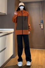 2024春季新款女模内景大码防水拼色冲锋衣M-5XHJ24083-P85，男装夹克，电商A022