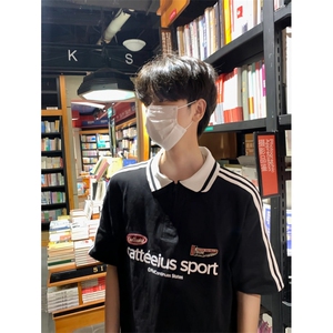 现货 美式半拉链印花高质量原版刺绣珠地短袖休闲POLO衫JT16-P45图片