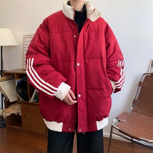 ！2025冬季新款男士撞色潮牌棉衣百搭情侣棉服外套MY200特P70图片