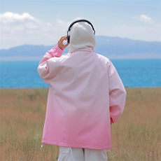 JK7833-P782025秋季新款渐变假两件连帽防水宽松夹克，男装夹克，星座109-1