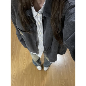 【有货】底特律夹克男款春秋美式水洗做旧短款工装外套Y188CC-P75图片