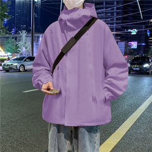 2025秋冬新款机能风连帽冲锋衣男宽松休闲户外夹克外套JK3321-P55图片