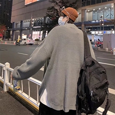 冬季半高领毛衣男ins潮流宽松开叉针织线衣百搭打底衫潮MY67-p40，男装针织衫/毛衣，星座1008