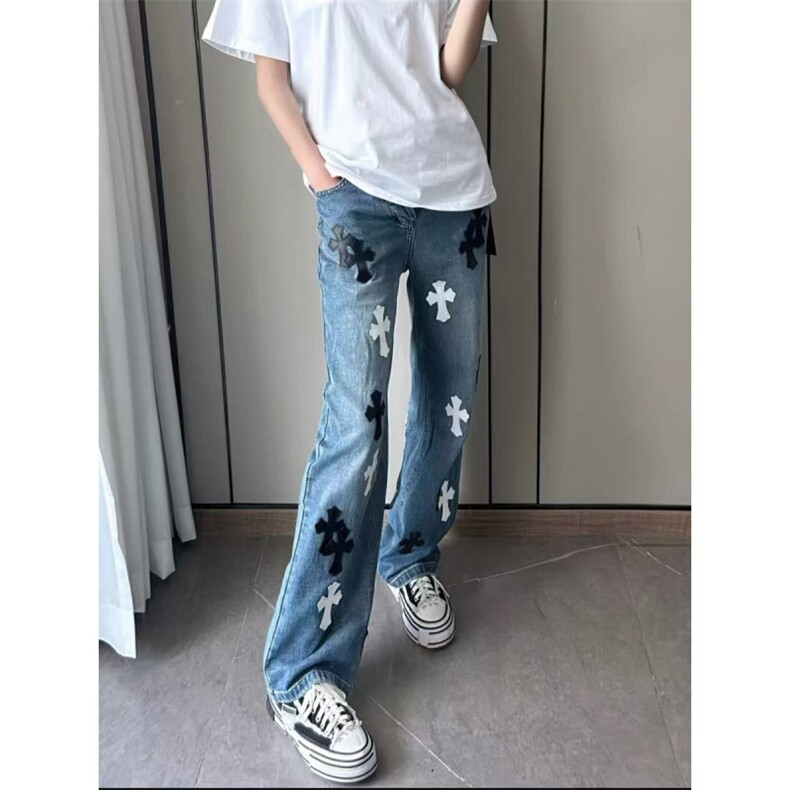 高街牛仔裤男新款水洗扎染弯刀小众修身直筒微喇裤513ACK2696P55,男装牛仔裤,星座513A