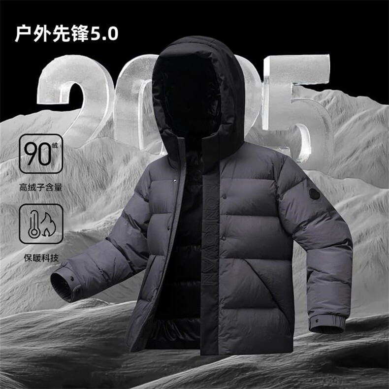 明星同款标短款连帽白鸭绒羽绒服百搭简约男女外套DB259-P180图片