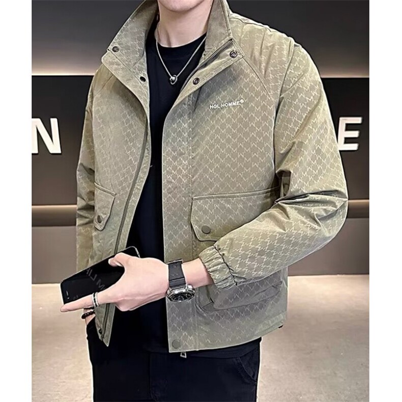 外套男士春秋季新款痞帅修身立领休闲夹克秋装上衣JG55,男装夹克,星座1116A（原606A-3）