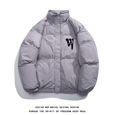 白鸭绒白底22冬季新款设计感抽绳立领羽绒服YR218P195控258，男装羽绒服，电商A247-1