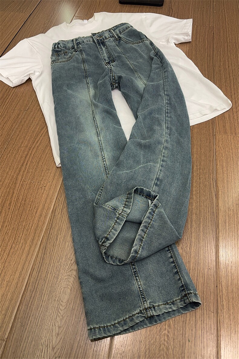 B221美式ins高街宽松直筒莱赛尔冰丝牛仔裤LK25486-特P45控88,男装牛仔裤,电商B221
