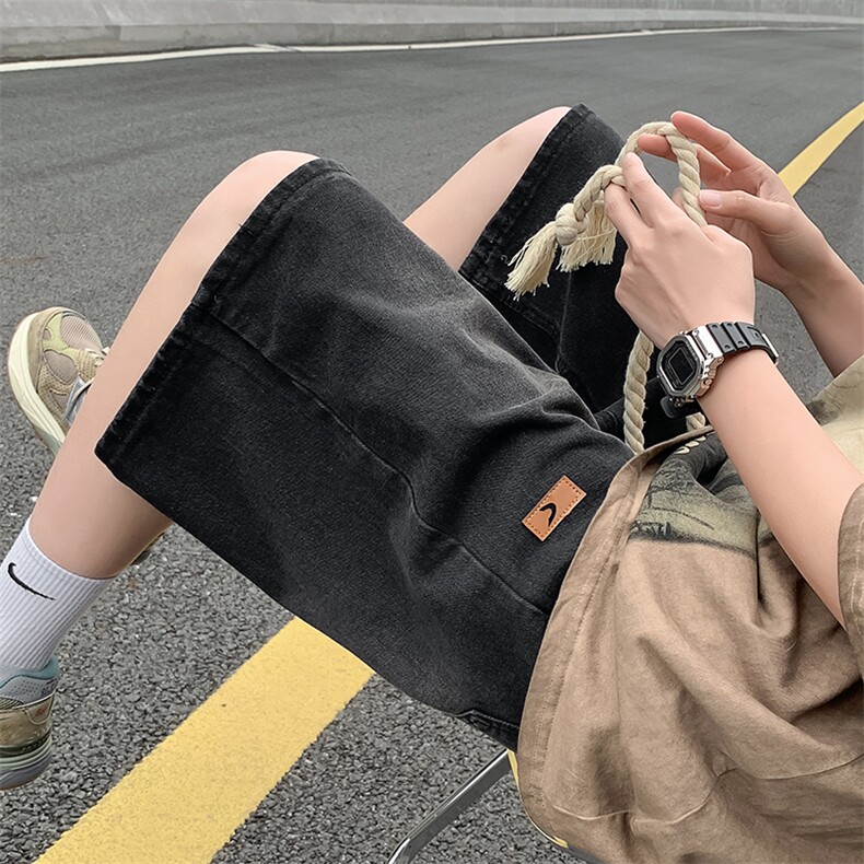 2023夏季新款中裤牛仔短裤休闲裤N0754-P38图片