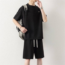 TZ25315-特P60运动服套装男士夏季休闲短袖短裤大码男生酷帅，男装牛仔裤，电商D310B
