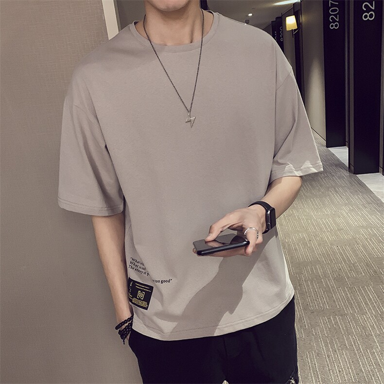 夏季新款纯棉体恤男士印花短袖T恤韩版潮流半袖上衣服DS348TP25,男装T恤,电商A102